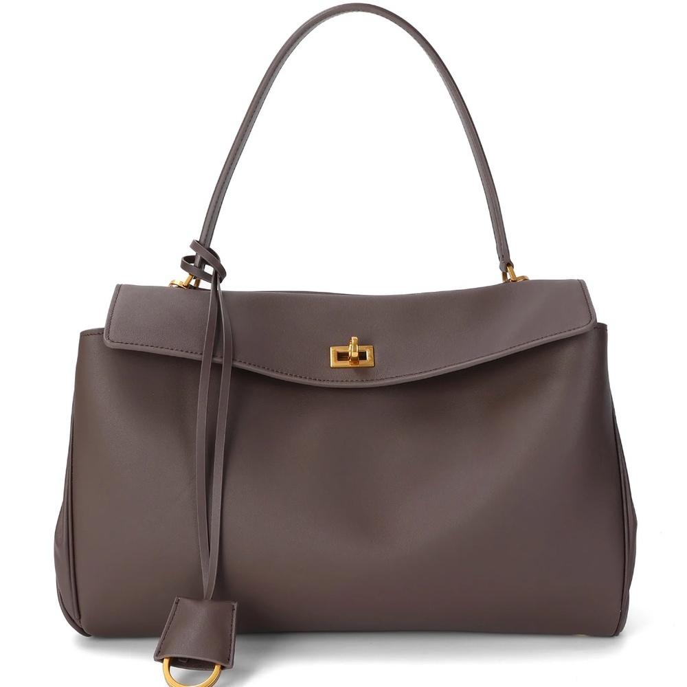 Tiffany & Fred Paris Versatile Elegance Genuine Leather Shoulder Satchel - Brown